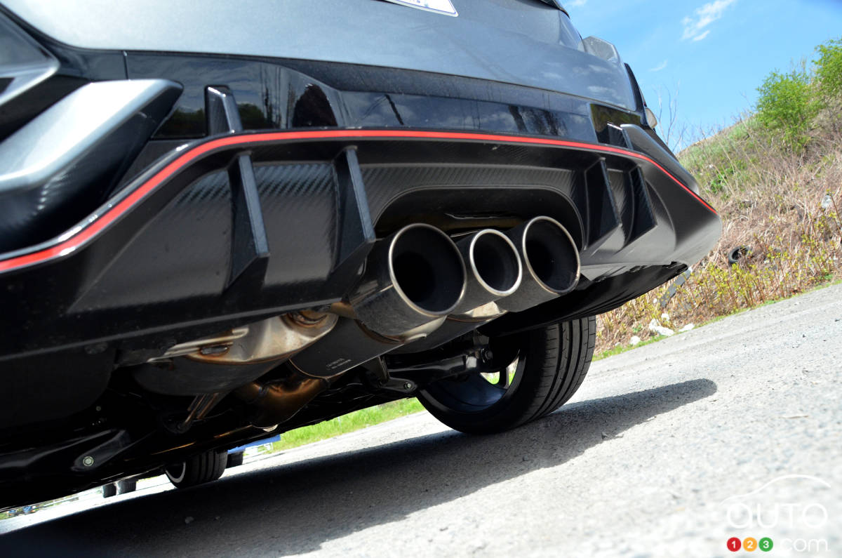 Honda Civic Type R 2021, tuyaux d'échappement